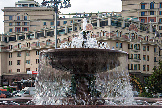 Fountain outside Bolshoi Theatre