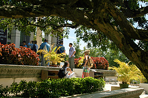 People entering the temple of skulls 