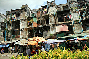 Block of flats in the middle of Phnom Penh