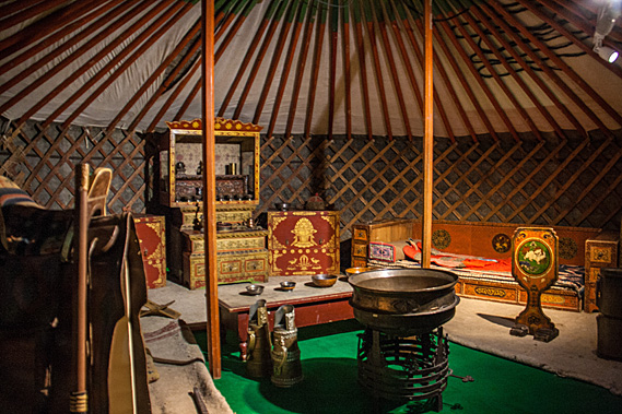 A ger in a museum
