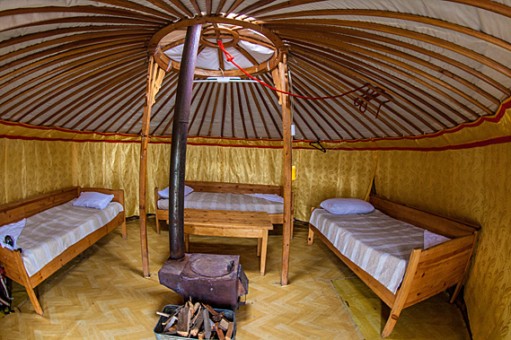 Inside the ger
