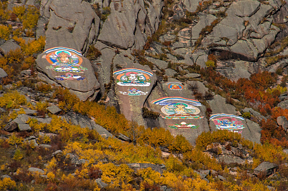 Murals of the four Buddhas