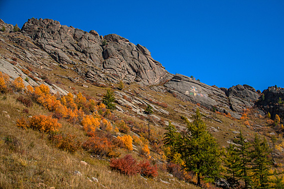Mountain above temple