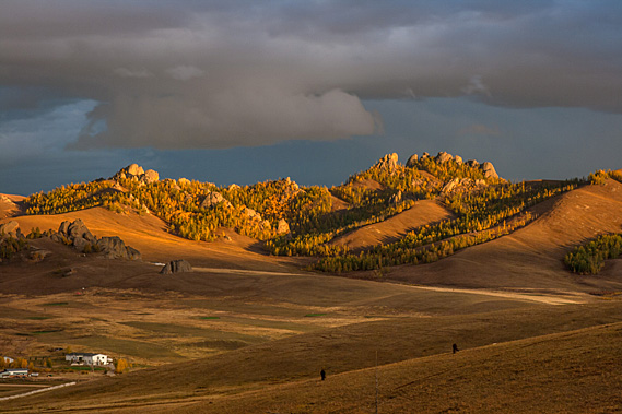 Shadow crossing the valley