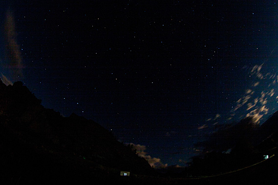 Sky as the moon rises