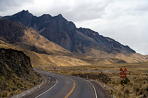 Mountains near the pass