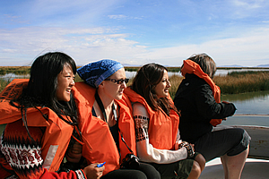 Crossing the lake