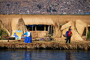 Colourful villagers