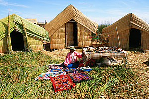 Market outside the houses
