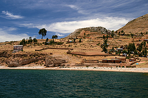 Village beside the lake