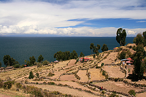 Terraced farmland from pre-Incan times
