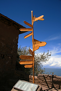 Weathered signpost