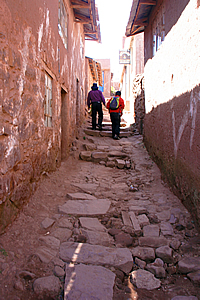 Rough path to top of island