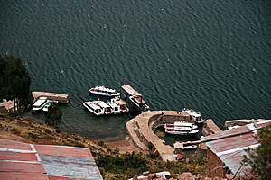 Boats sheltering from the storm