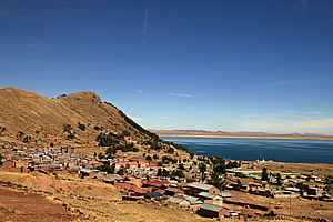 Village beside the lake