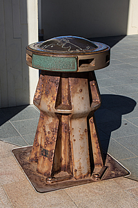 Map under lighthouse