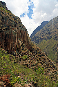 Towering cliffs where soildiers are buried 