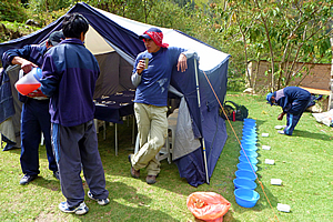 The lunch tent 