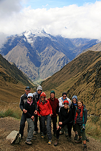 Achievement! Most of our group at the summit 