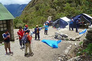 Campsite at the bottom of the valley