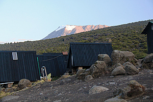 The sun shines on the summit