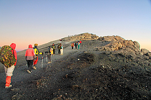 Final climb to the summit