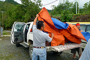 Villagers pick us up 
