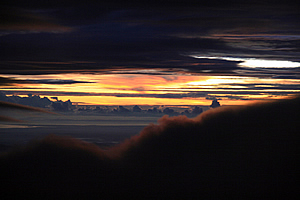 Dawn breaks on the distant horizon