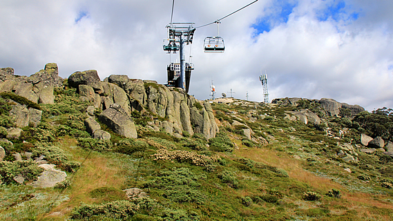 Chairlift up the mountain
