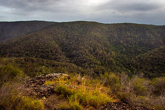 View across the valley