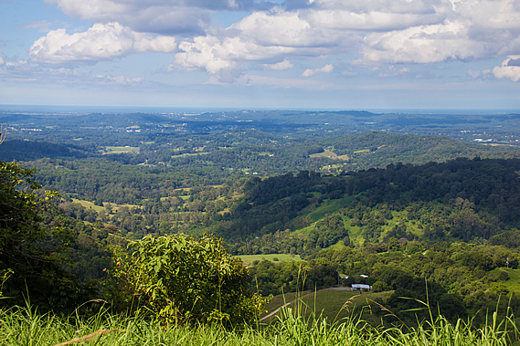 View down to the Sunshine Coast