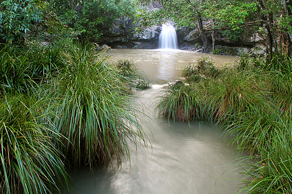 Pool above the waterfall