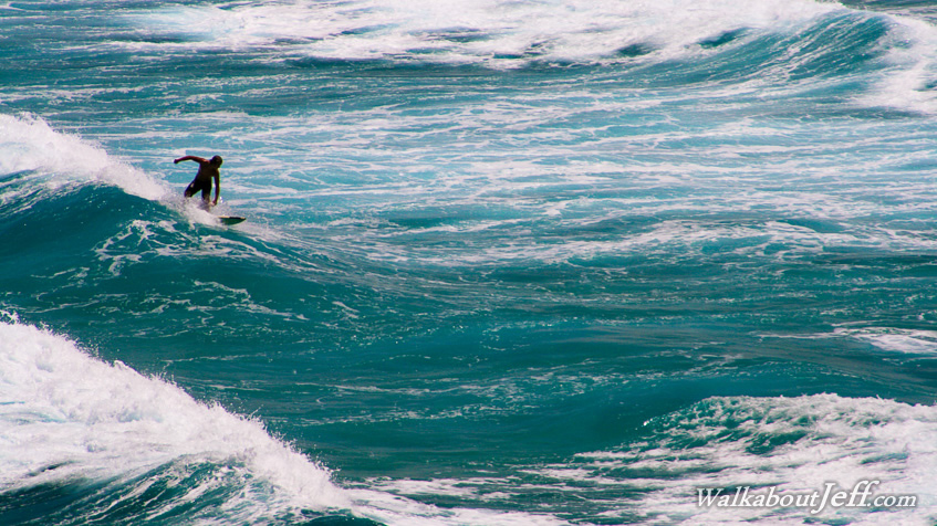 Surfer at Point Lookout