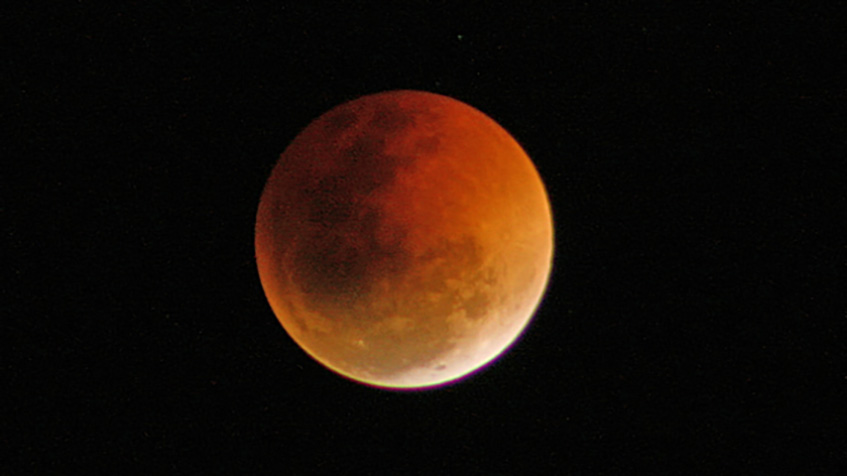 Blood moon eclipse
