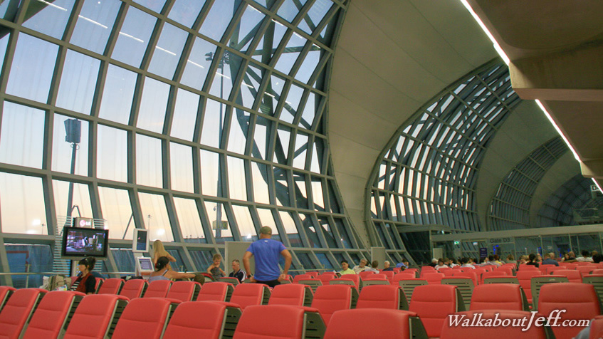 Cylindrical airport terminal