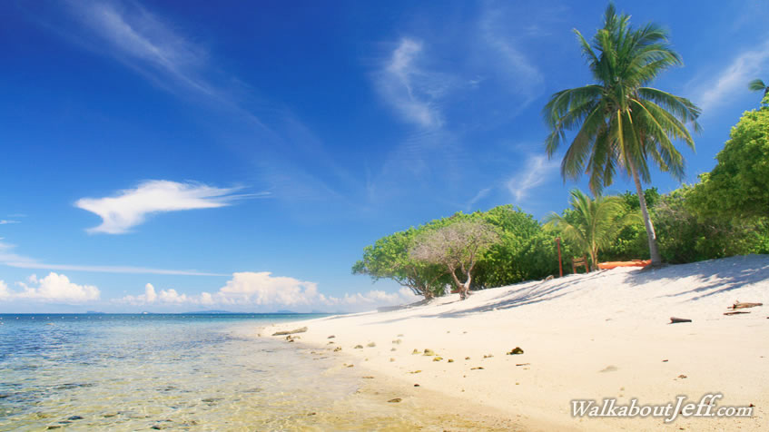 Tiny island of white sands