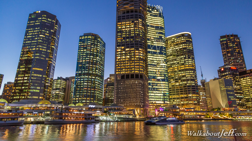 City lights from the river