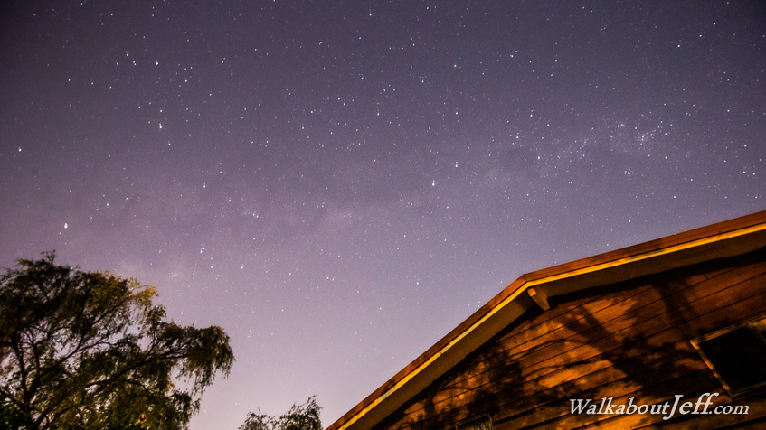 Milky Way at half moon