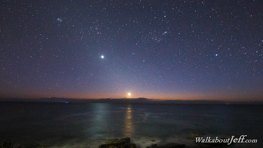 Venus and Moon precedes the dawn