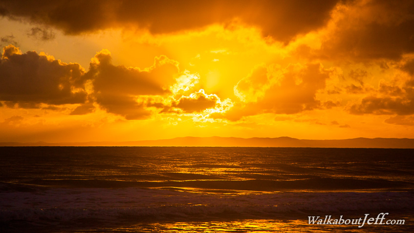 Sunrise over Moreton Island