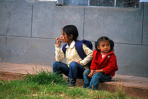 Young children watching the dance 