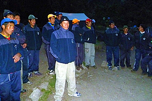 Meeting the porters 