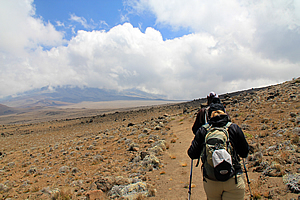 Starting across the desert 