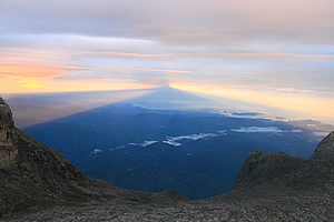 Shadow of the mountain extending 200km to the west